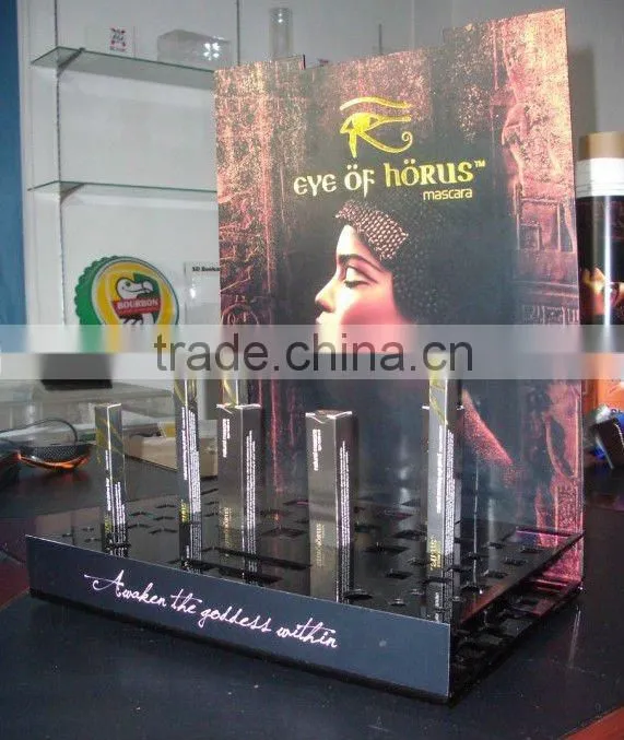 customized Black Acrylic makeup display stands/Acrylic Cosmetic display