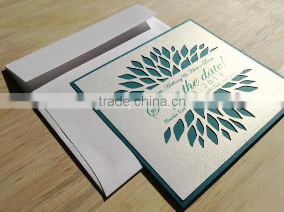 Laser cutting Save the Date - Flower Save The Date for wedding invitation