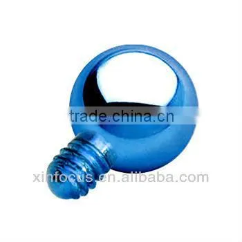 Purple Anodized Titanium Ball Dermal Top body piercing accessories