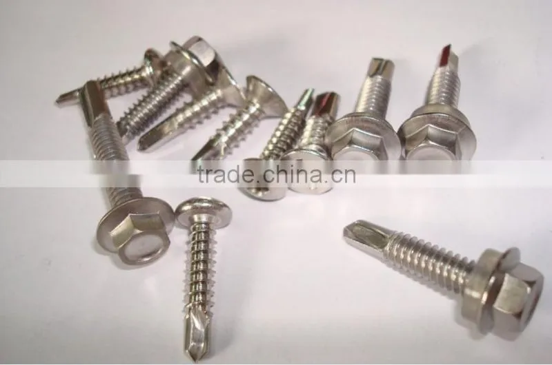12x65 Hex flange head self drilling screw