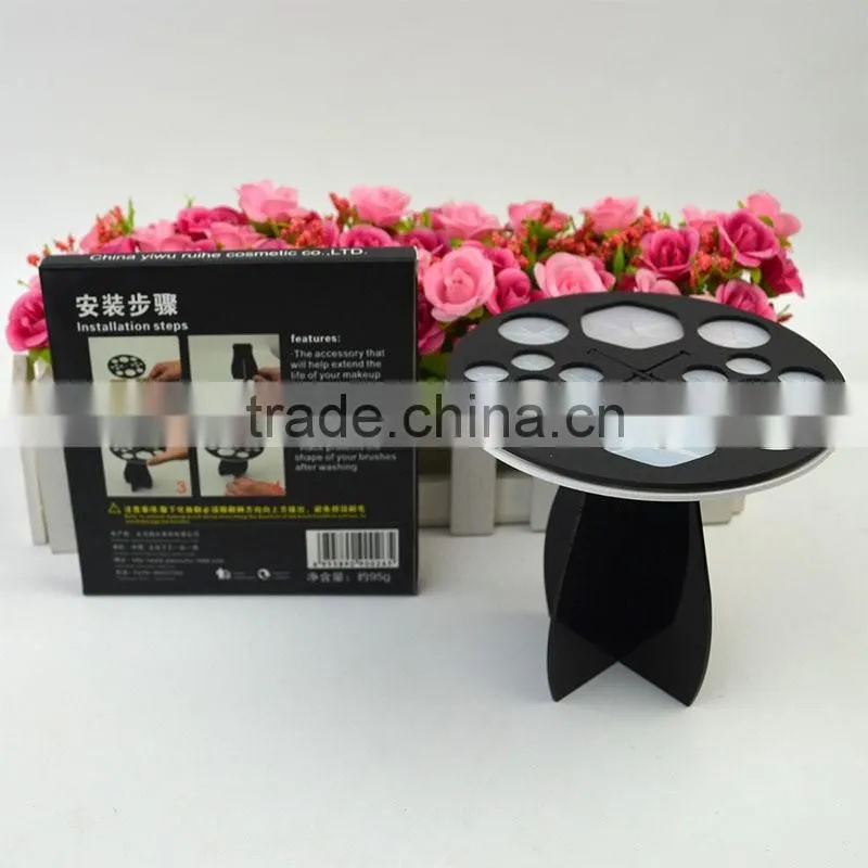 Round Acrylic cool makeup brush frame brush rack drying