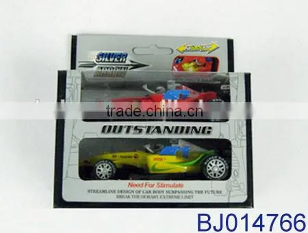 2pcs pull back die cast racing car with light and music
