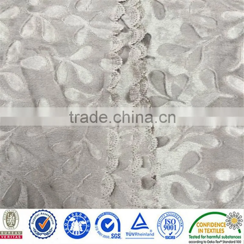 Cutted Velboa Fabric with Pattern Edge