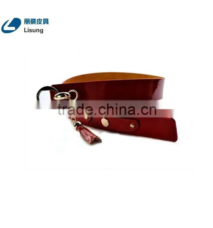 Fashion Studs Genuine Leather Women Waist Belt With Tassel