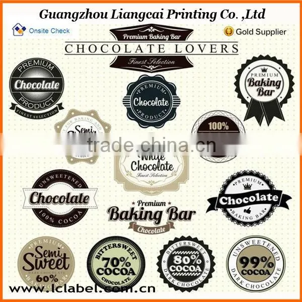 Popular lovely sticker vinyl sticker chocolate sticker