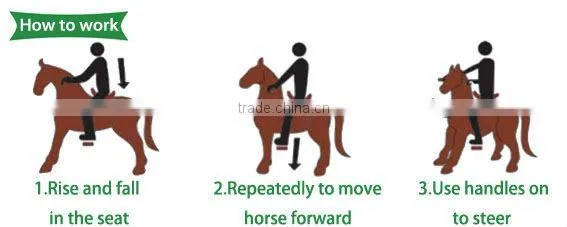 HI CE best selling kid riding horse toy, plush mechanical horse for kids