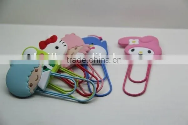 3D carton design bookmarks for books silicone bookmarks