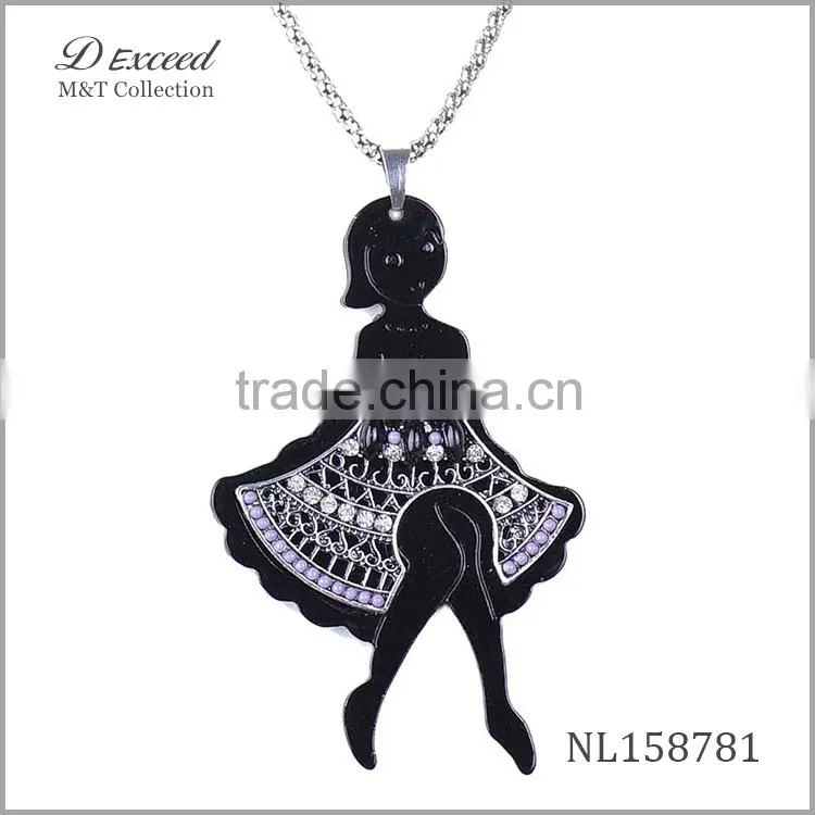 cute doll pendant necklace fashion new design necklace 2015 NL158777-83