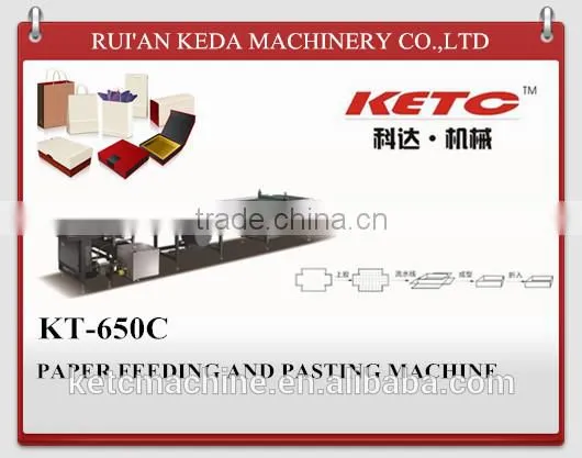 KT-650C SEMI-AUTOMATIC PAPER FEEDING AND GLUING MACHINE