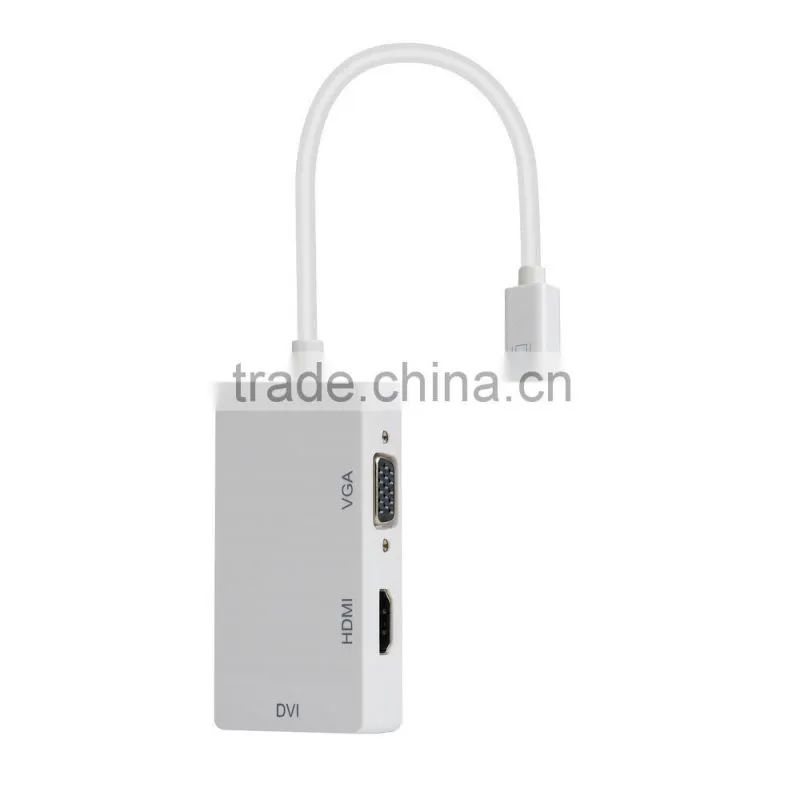 Mini DisplayPort DP to HDMI VGA DVI Cable Converter Adapter for MacBook Pro Air