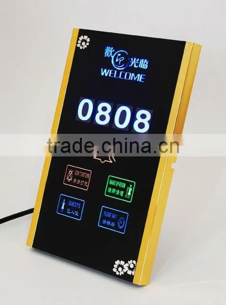 Touch Type Hotel Door Sign With Room No., Do Not Disturb, Clean and Bell Switch