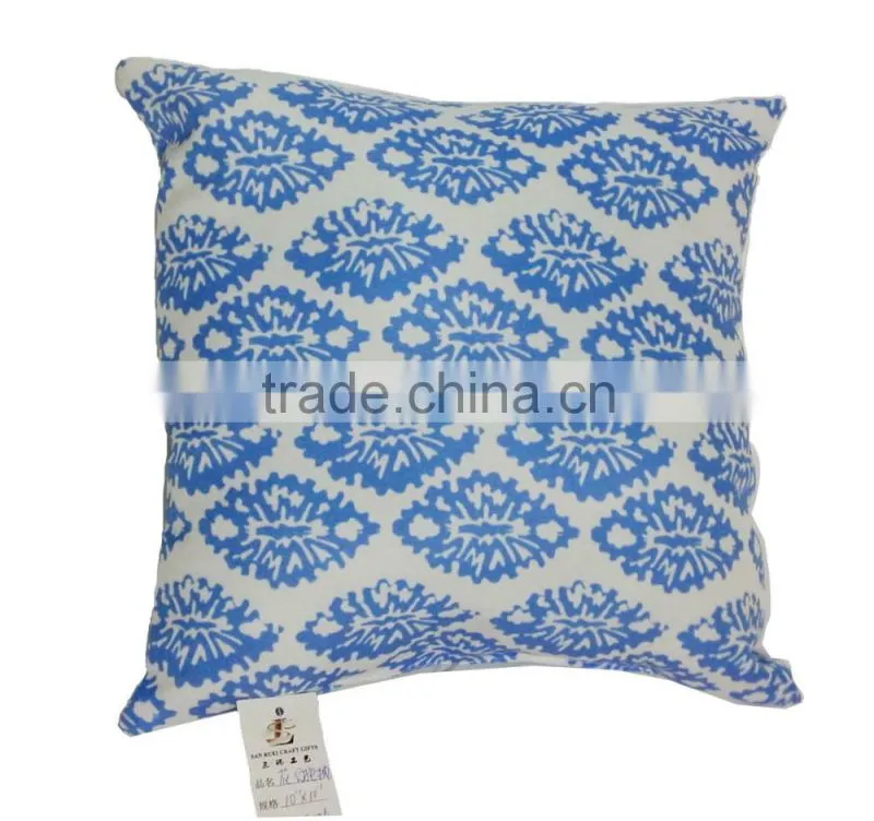 blue mini decorative bolster pillow