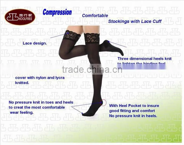 Compression Stocking Skin Color/Black Elastic Stocking