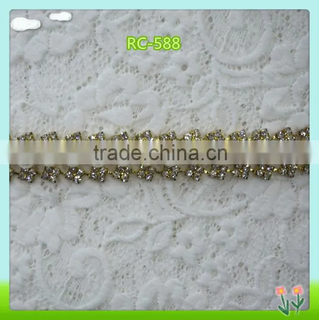 2015 Fashion decorative rhinestone chain for headband