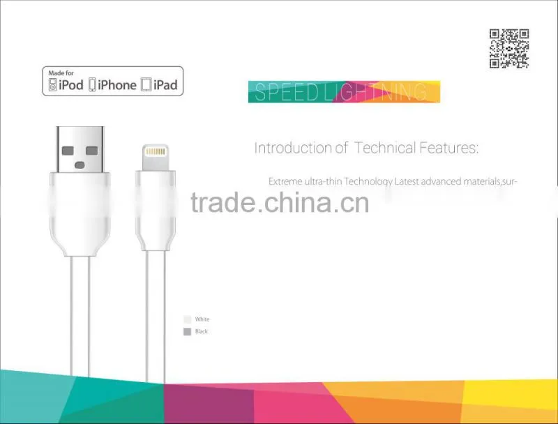 MFI approved 8pin to usb cable for iphone