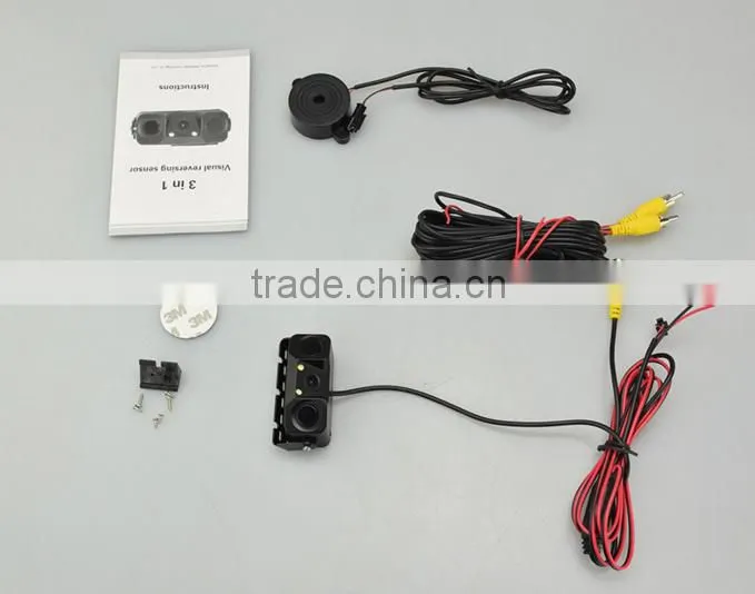 Manufacturer 3 in 1 Universal 2 Video Parking Lot Sensor System With Rearview Camera