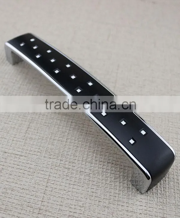 High quality Zinc ally and Alumium black sliding door handle