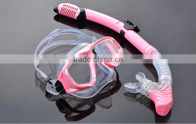 Yellow dive mask and snorkel,silicone dive mask,dive equipment