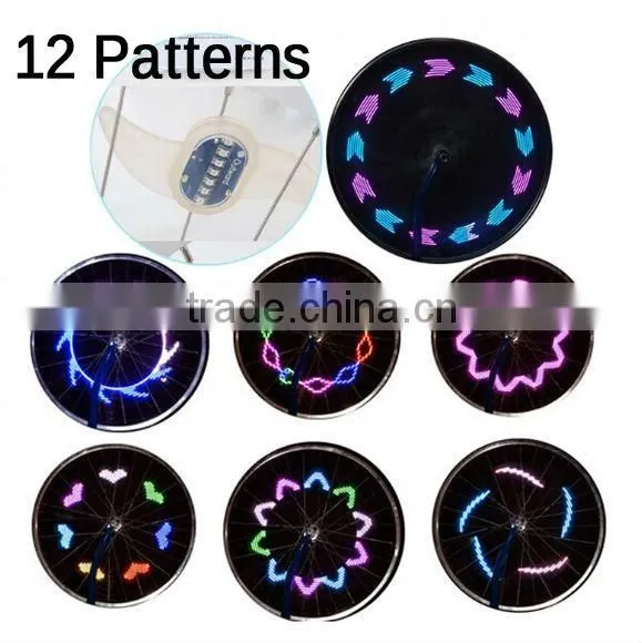 12 patterns Spoke Silicone Flash Light