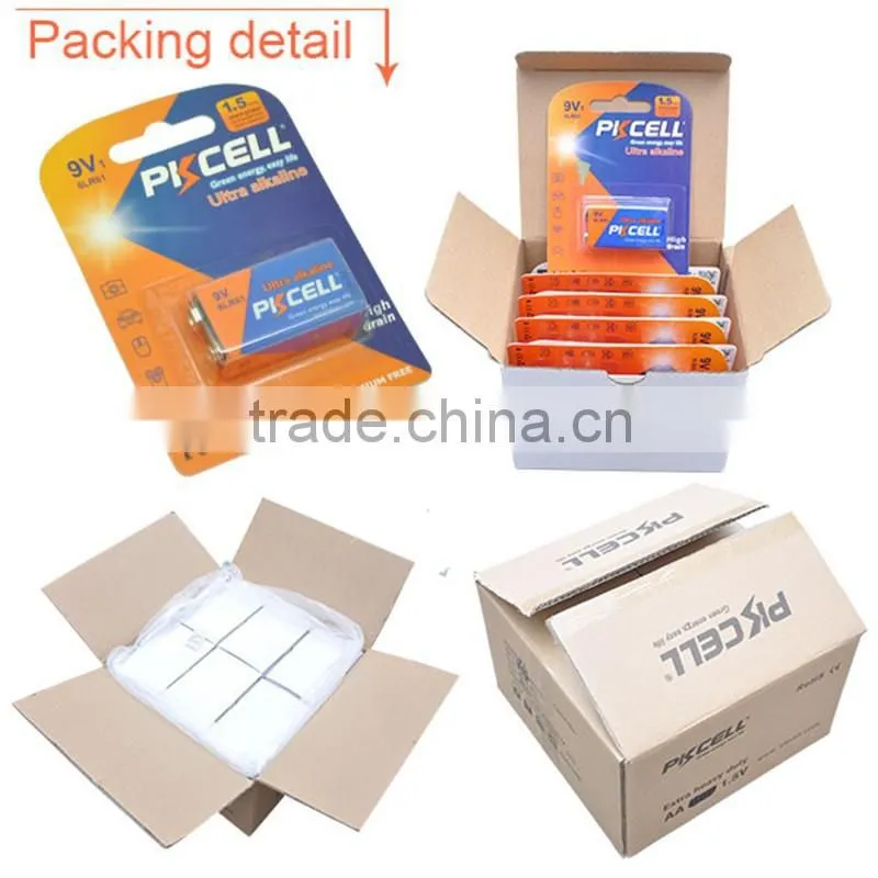 6LR61 9v 1.5v dry battery mercury cadmium free