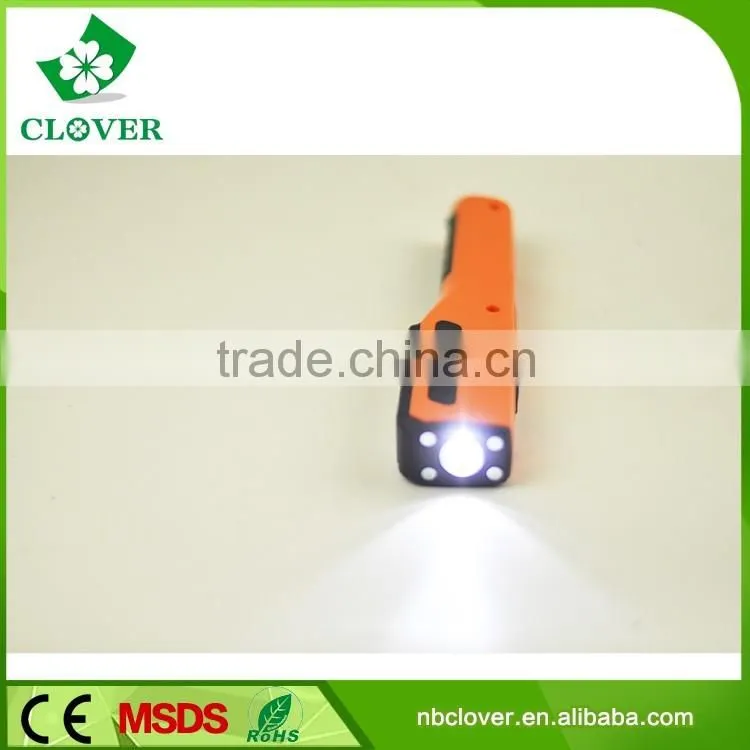 ABS with 4pcs magent 64g promotional pen shape torch light