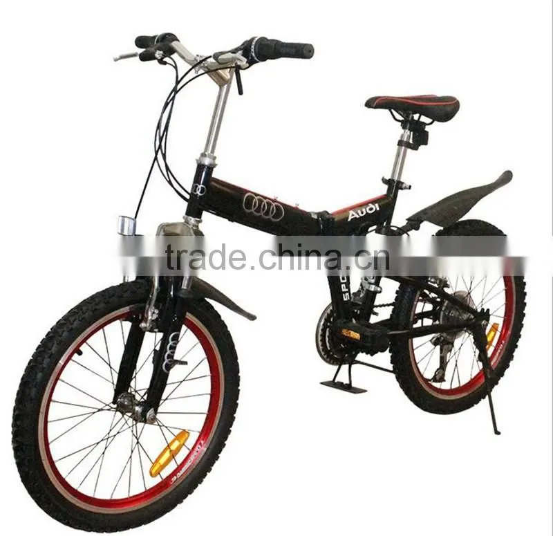 Folding Bicycles 20-Inch Dual-Suspension Mountain Bike 14 Shift To Learn To Drive a Bike Three Color Options
