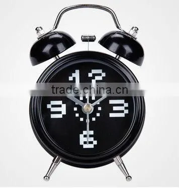 2013 new products metal desk/table twin bell /double bell alarm clock for promotion/retail