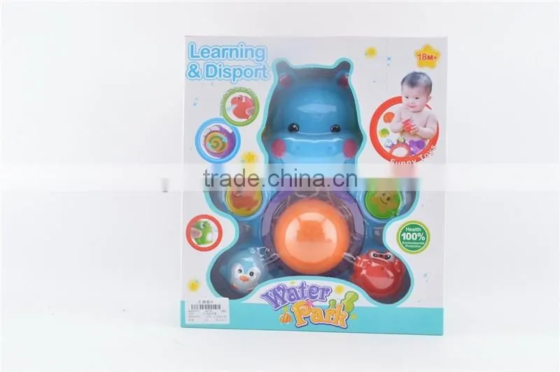 2016 New bath toy organizer Funny Electric spray duck toys with music educational baby toys ABS material intelligent baby toys