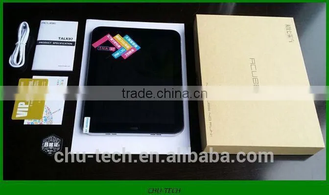 9.7 inch Cube Talk 97 Quad Core Phone Call 3G Tablet PC IPS 1024x768 8GB Rom 8.0MP Camera MTK8382