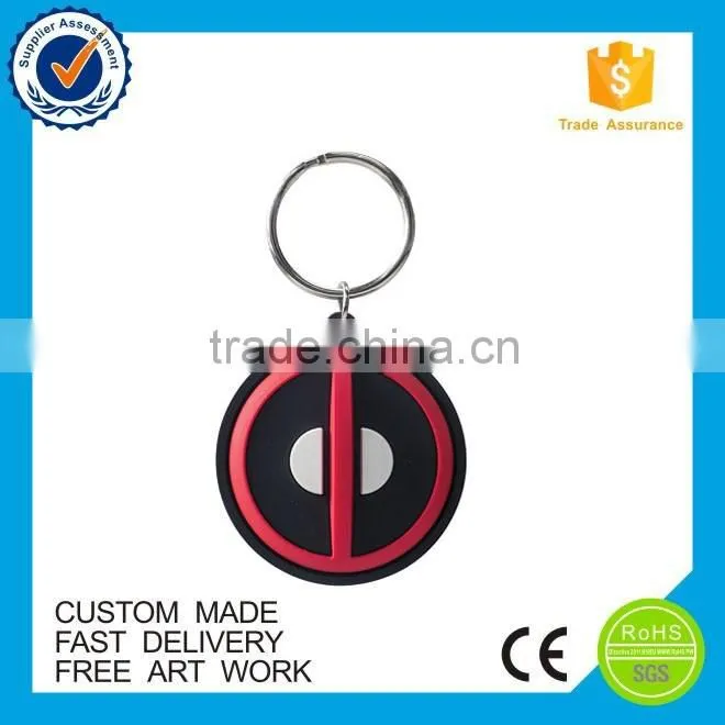 China eco-friendly soft pvc rubber custom letters keychain