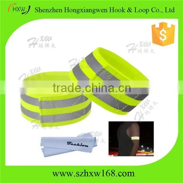 Sports running cycling reflective fabric armband elastic