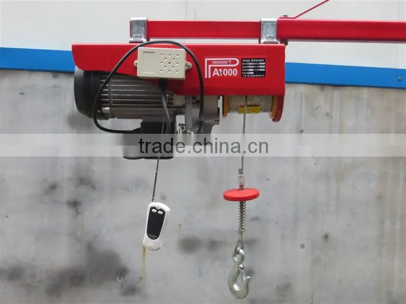 100kg PA100-200 mini wire rope electric hoist