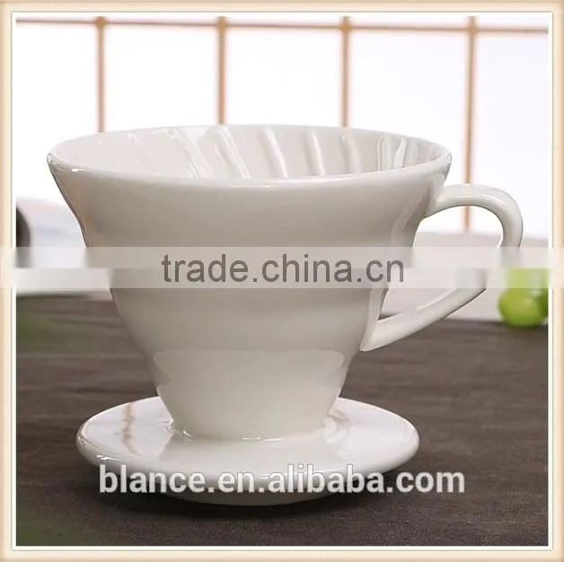glazed ceramic coffee dripper porcelain Europe style