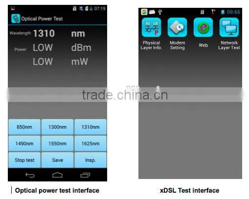 ST327 PDA with ADSL2+ tester/VDSL Tester,IPTV Test, Optical power meter,VFL