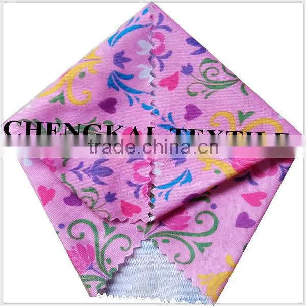 Wholesale alibaba knitting print spun polyester fabric for dress