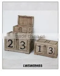 Handcraft Square Lid Vintage Galvanized Tin Storage Box