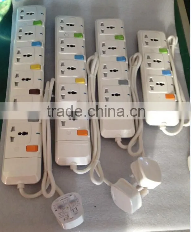 New design high quality 3 core electric power extension sockets outlet,UK, Multi,EU