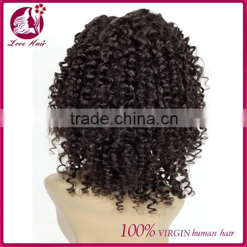 Virgin hair wholesale accept paypal european afro curl hair adjustable wig cap