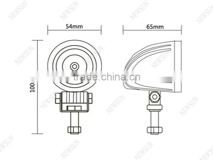 Ip67 Led Tractor Working Lights Ce Rohs Approved Flood/spot Beam 10-30v Dc 10w Led Work Light