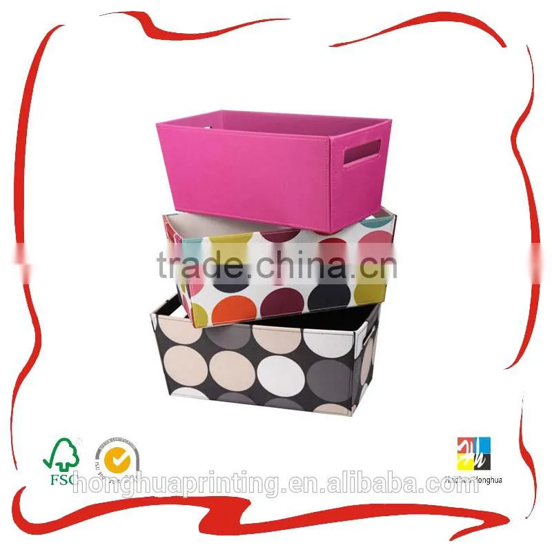 Non-woven Trapezoidal fabric cd storage box with grommet