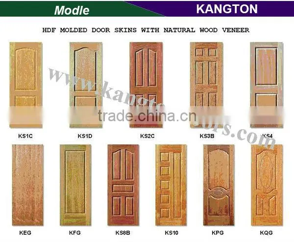 3.0,3.2mm veneered HDF moulded door skin