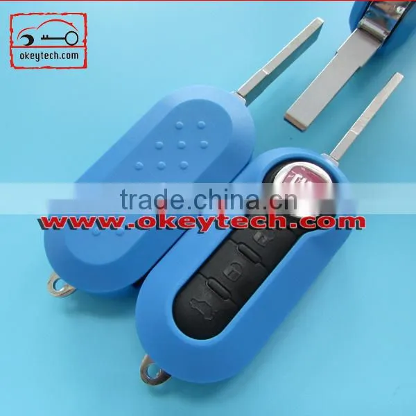 Best price car key cover Fiat key cover 3 button remote key shell for shell key fiat 500 key for fiat key cover