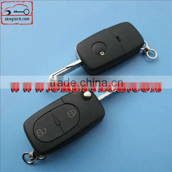 OkeyTech VW 2 button flip remote key shell (Round key head) 2023 battery for vw flip key for vw remote key case for vw