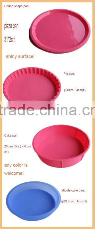 Traditional Food Grade Unbreakable Silicone Microwave Cake Pans