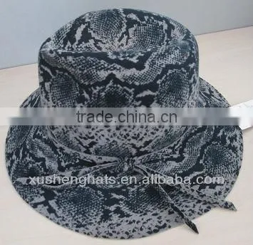 best selling men's printing wool felt fedora hat