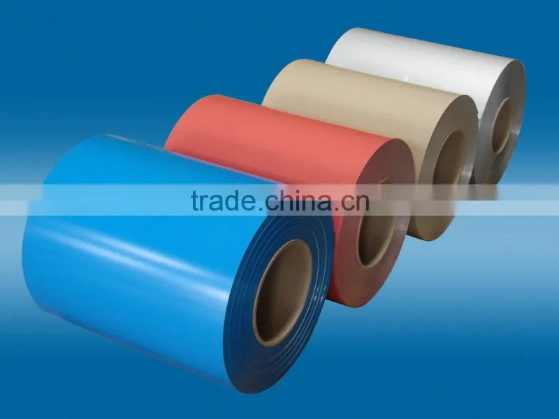 Quality China color painted polyester aluminium foil/pe coating aluminium foil