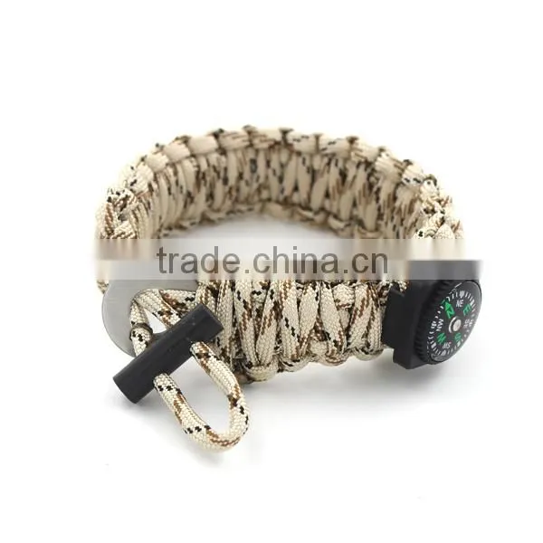 The friendly Swede reflective paracord bracelet with fire starter and knife compass
