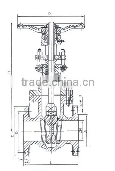 ANSI Standard DN100 Stem Gate Valve