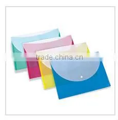 Good quality A4 transparent color buckle file pocket