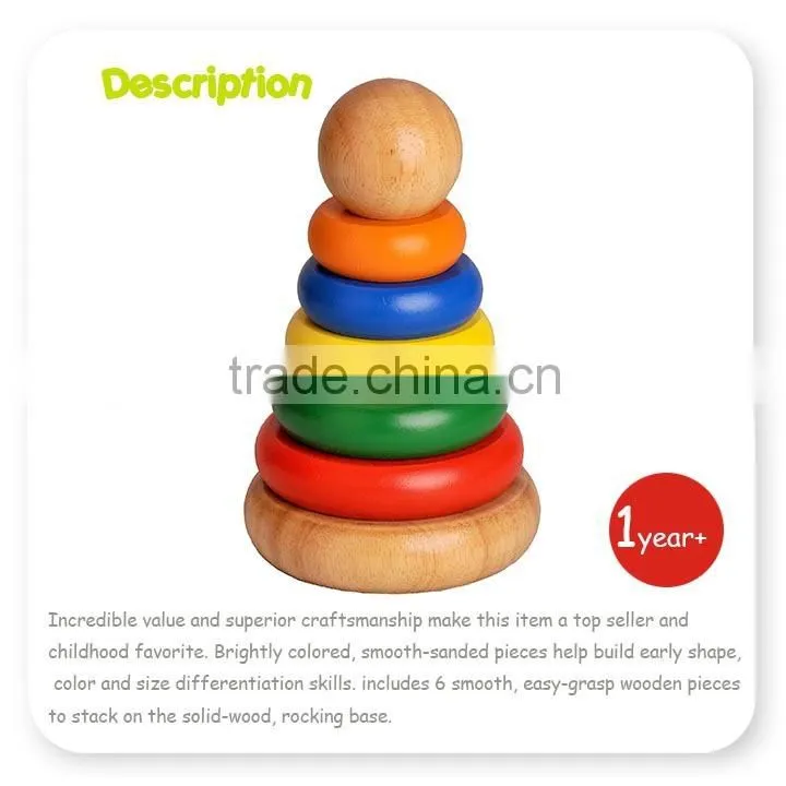 Wooden Stacker rainbow stacking wooden toy